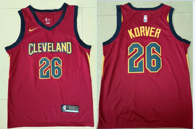 Men Cleveland Cavaliers #26 Korver Red Game Nike NBA Jerseys